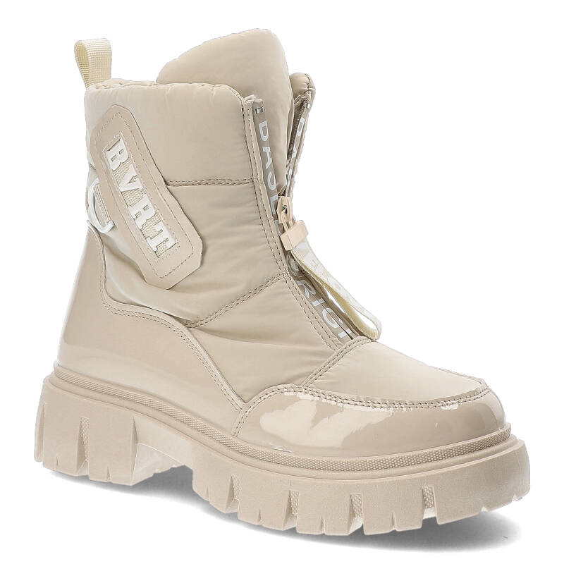 Beżowe Śniegowce Filippo Ocieplane Buty Damskie