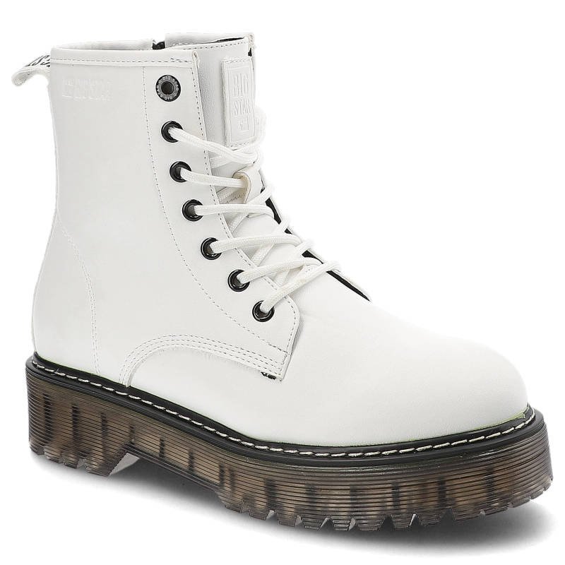 Glany damskie Big Star, cholewka ze skóry ekologicznej z wysoką formą i klasycznym sznurowaniem, KK274536,