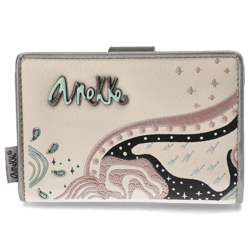 Różowy Elegancki Portfel Damski Anekke