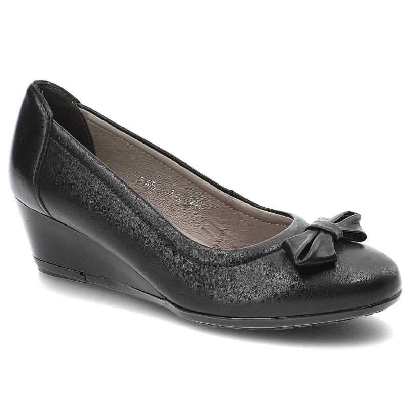 Czarne Półbuty Baldaccini Skórzane Buty Damskie