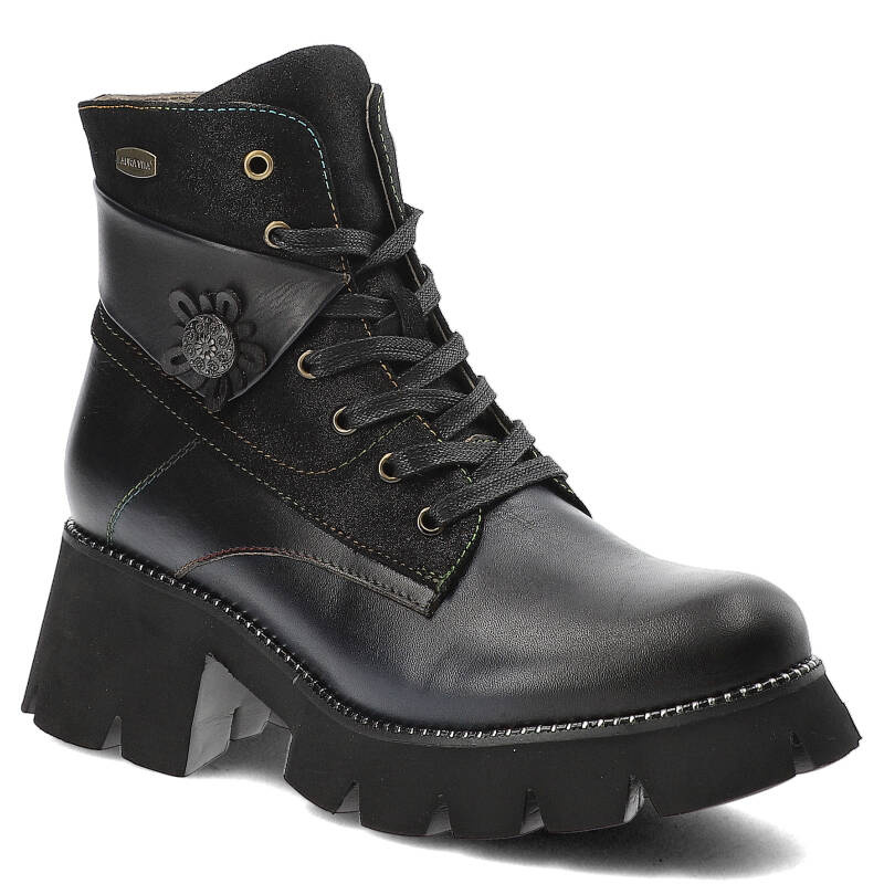 Czarne Botki Laura Vita Eleganckie Obuwie Na Jesień