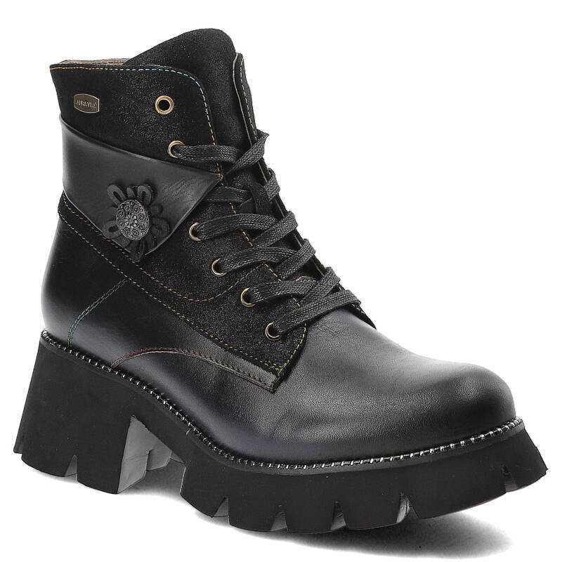 Czarne Botki Laura Vita Eleganckie Obuwie Na Jesień