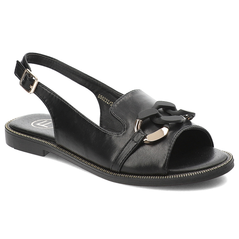 Czarne Sandały Filippo Stylowe Obuwie Damskie