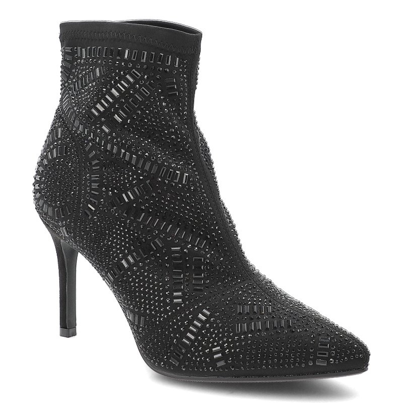 Czarne Botki S.Barski Eleganckie Obuwie Damskie Na Szpilce