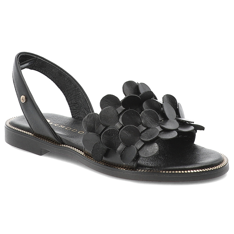 Czarne Sandały Armodo Wygodne Obuwie Damskie