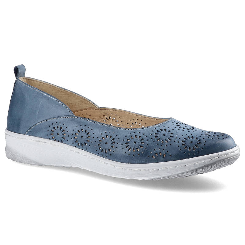 Granatowe Półbuty Wasak Wygodne Obuwie Modne Buty