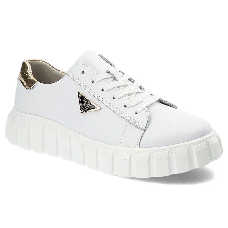 Białe Sneakersy Filippo Modne Skórzane Buty Damskie