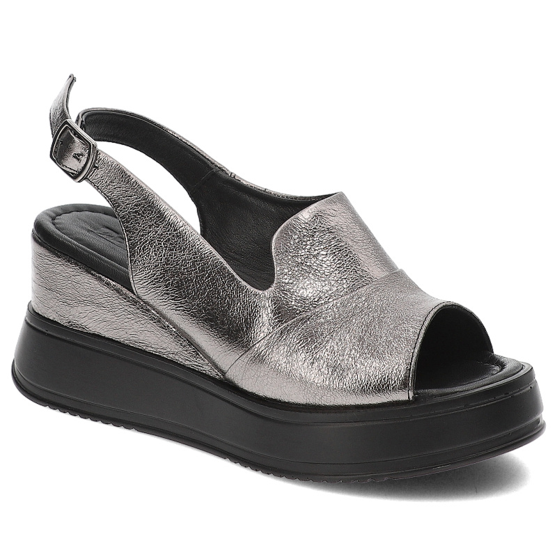 Srebrne Sandały Artiker Modne Obuwie Damskie