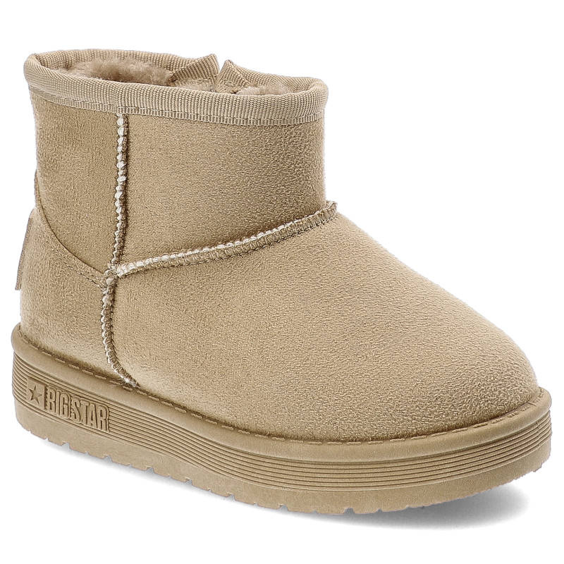 Beżowe Śniegowce Big Star Ocieplane Buty Dziecięce