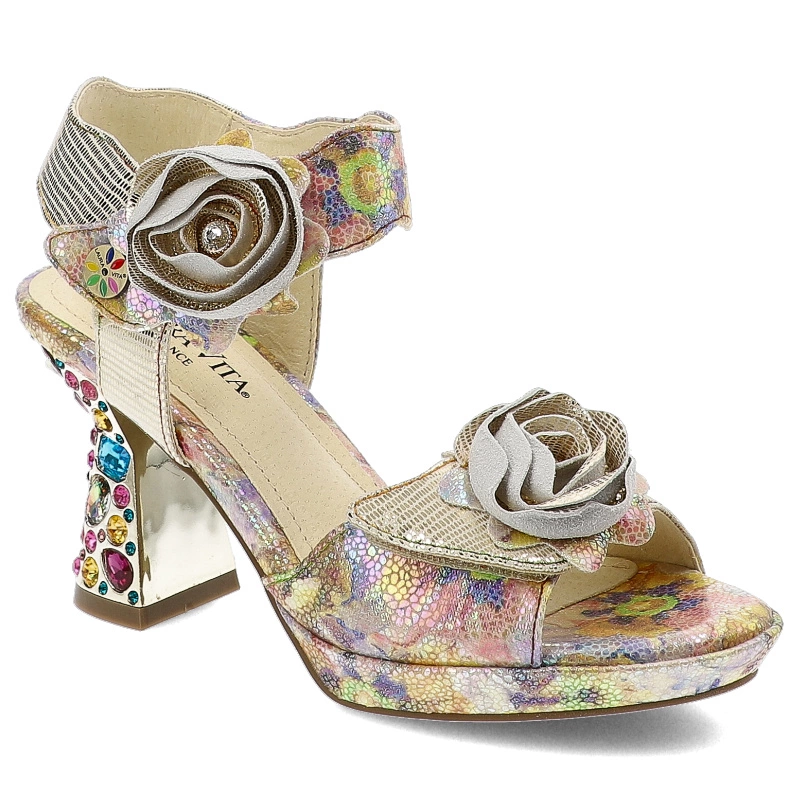 Złote Sandały Laura Vita Eleganckie Buty Damskie