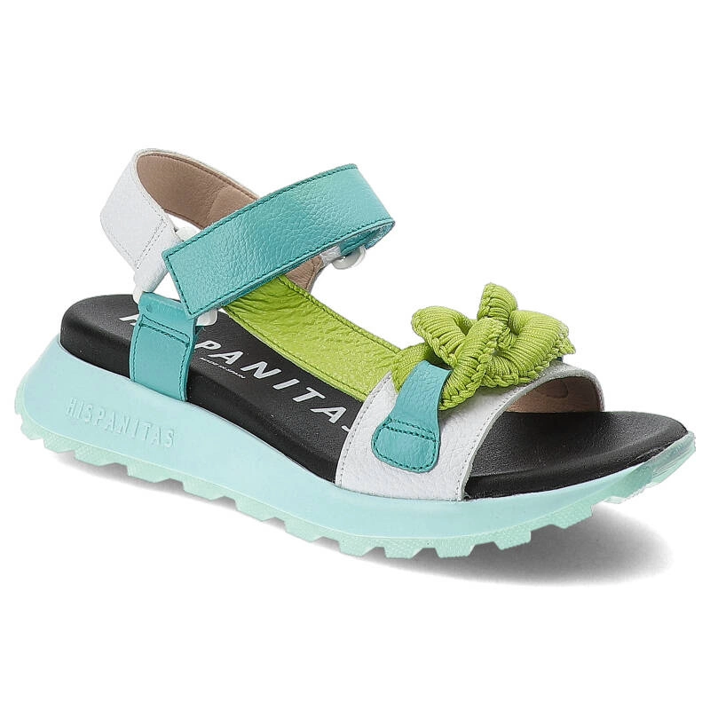 Turkusowe Sandały Hispanitas Wygodne Obuwie Damskie