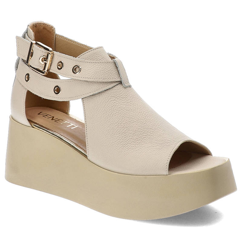 Beżowe Sandały Armodo Stylowe Obuwie Damskie