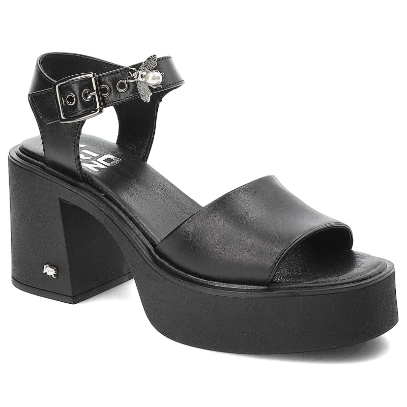 Czarne Sandały Karino Eleganckie Obuwie Damskie