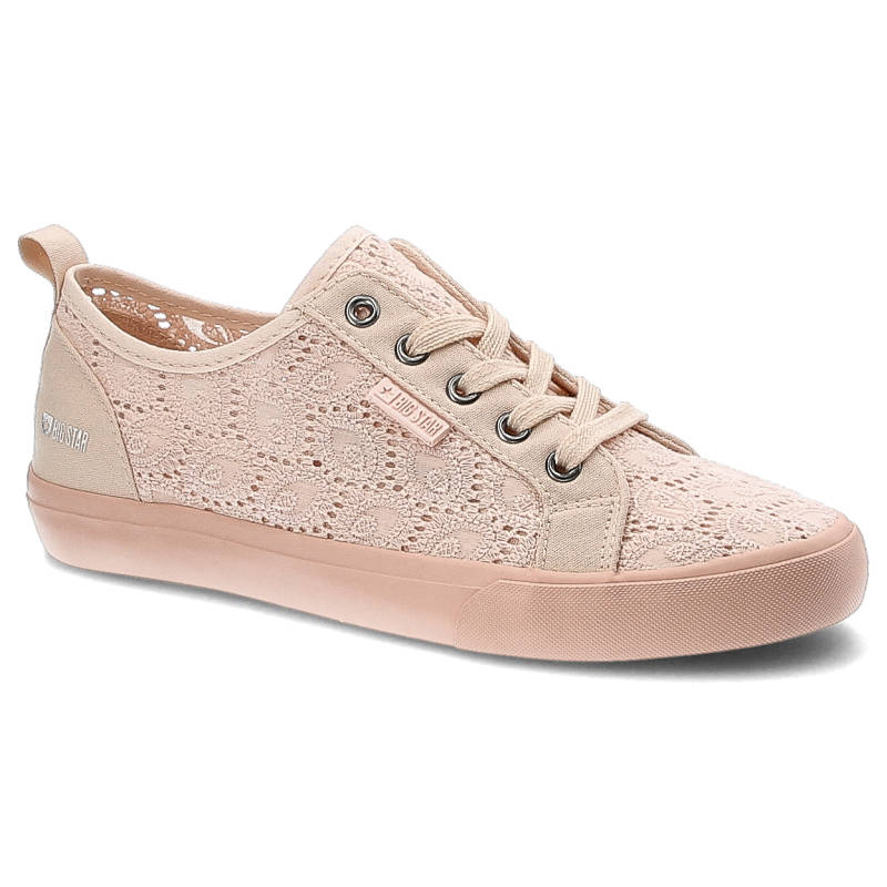 Beżowe Trampki Big Star Modne Buty Damskie Półbuty