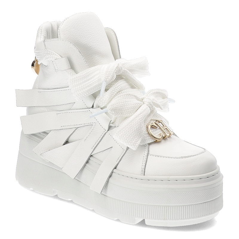 Białe Botki Chebello Modne Obuwie Damskie