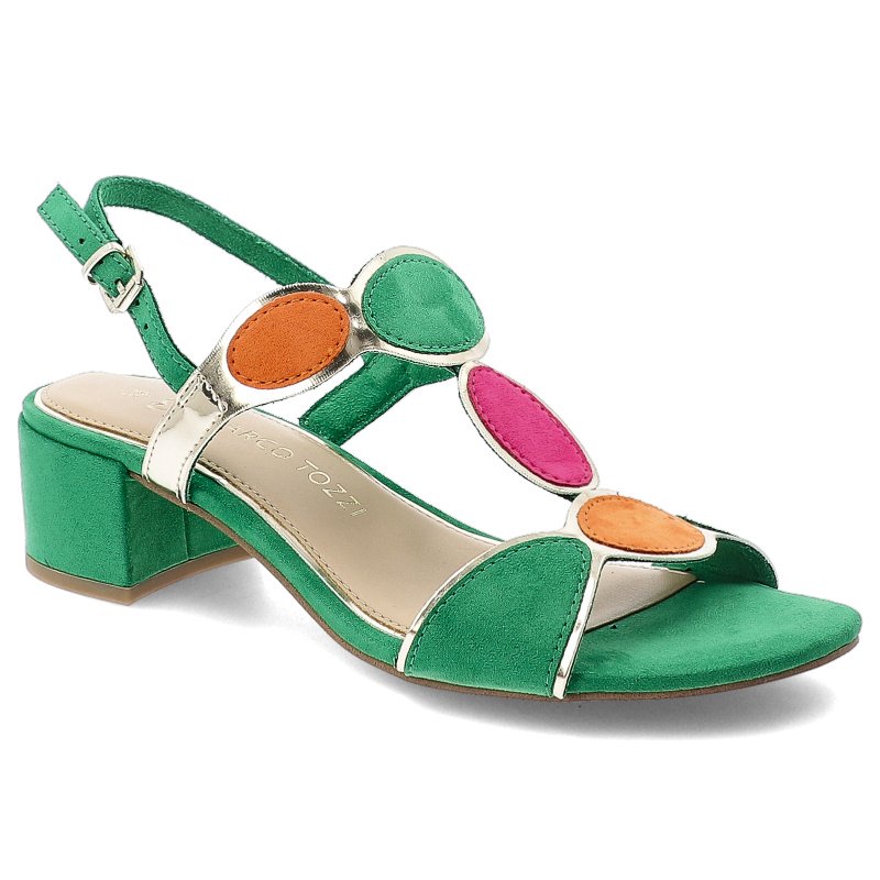 Zielone Sandały Marco Tozzi Modne Obuwie Damskie