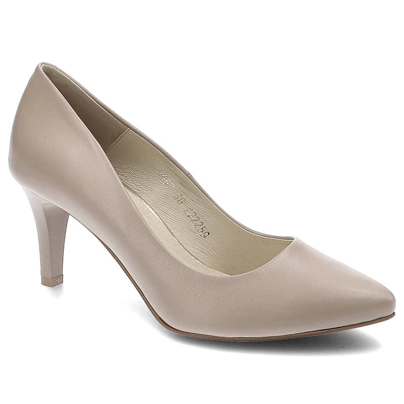 Beżowe Czółenka Clasicco Damskie Eleganckie Obuwie
