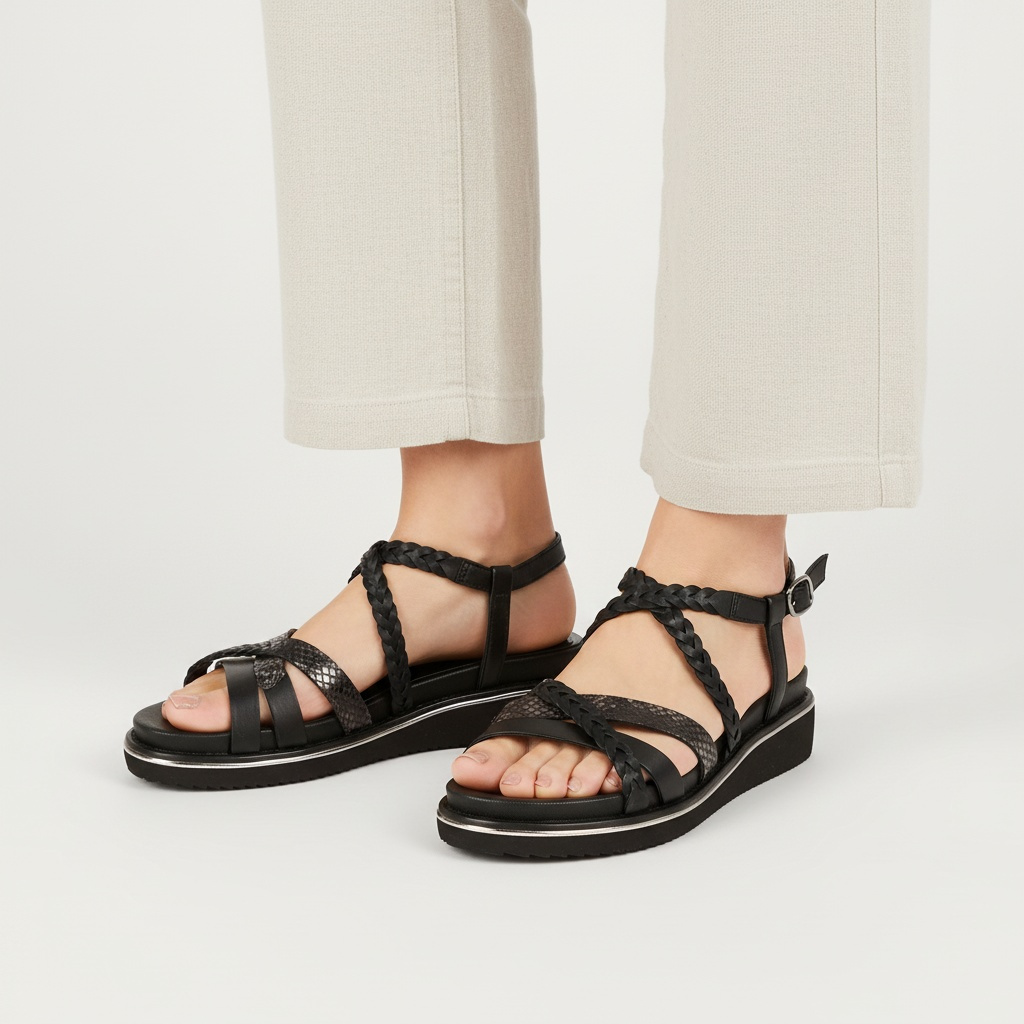 Czarne Sandały Tamaris Modne Obuwie Damskie