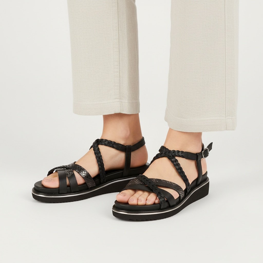 Czarne Sandały Tamaris Modne Obuwie Damskie