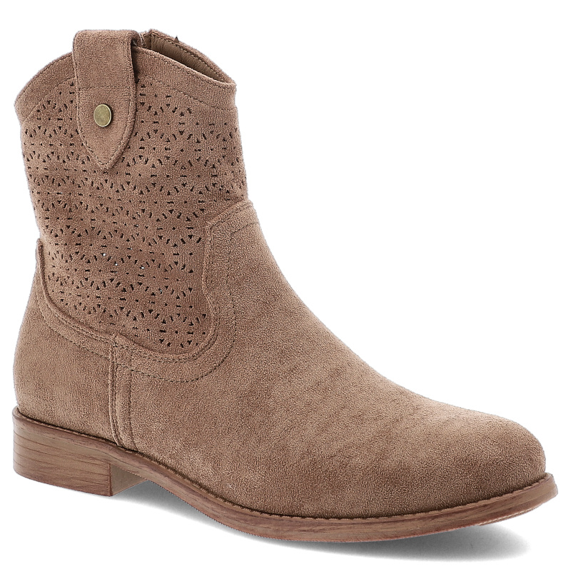 Brązowe Botki S.Barski Eleganckie Obuwie Damskie