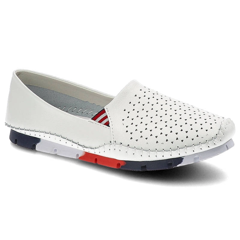 Białe Półbuty Artiker Damskie Stylowe Lekkie Buty