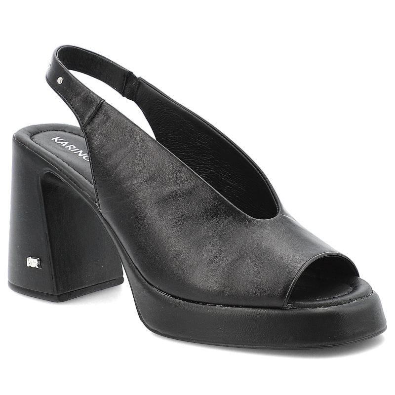 Czarne Sandały Karino Eleganckie Obuwie Damskie
