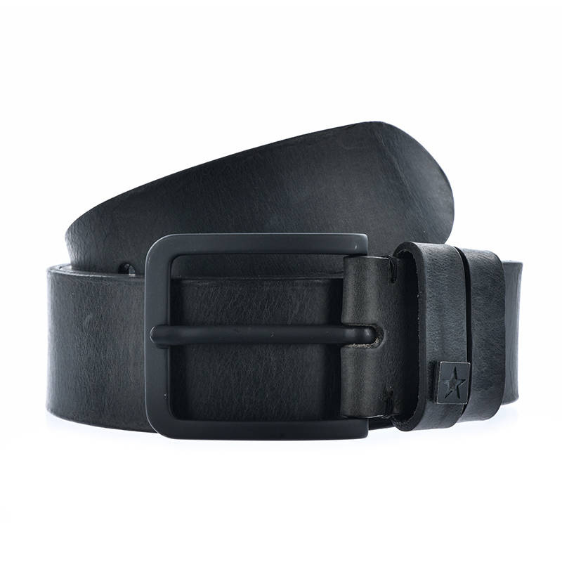 Pasek męski Big Star, minimalistyczny fason z matowym wykończeniem solidna metalowa klamra o prostokątnym kształcie, czarny, JJ675053