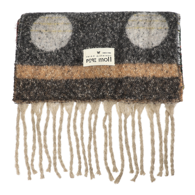 Czarny Damski Elegancki Szal Pepe Moll