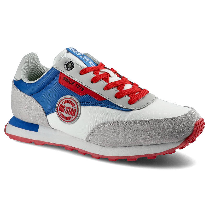 Sneakersy damskie Big Star, sznurowany fason cholewka z materiałów łączonych – tekstylna z elementami syntetycznymi niska cholewka przed kostkę sport