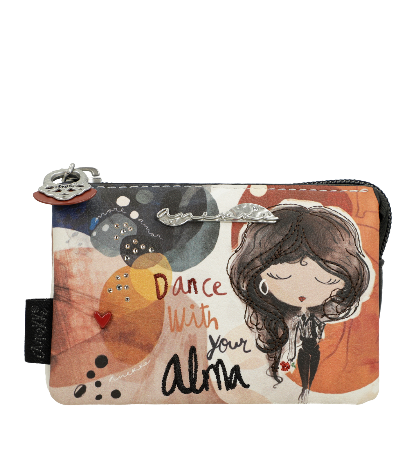 Pomarańczowy Oryginalny Damski Portfel Anekke