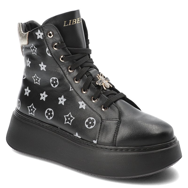 Czarne Sneakersy Libero Premium Obuwie Damskie