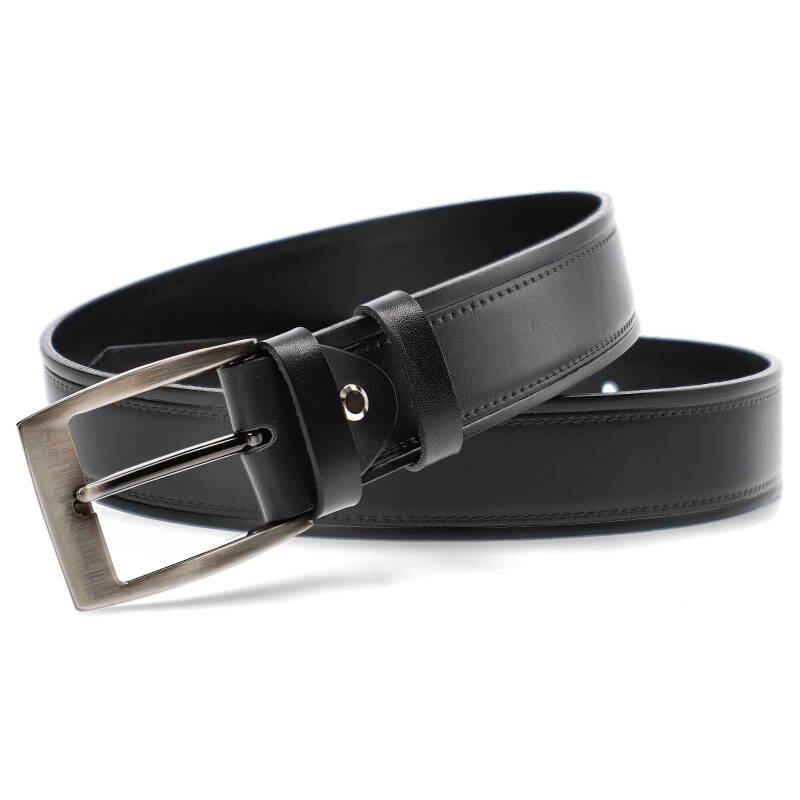 Czarny Skórzany Pasek Męski Armodo