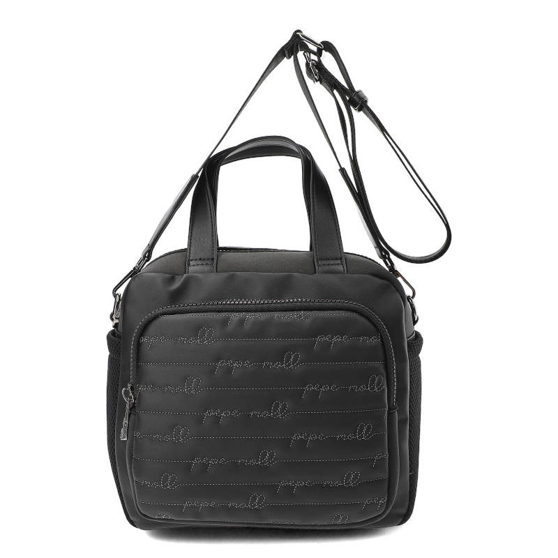 Czarna Torebka Damska Gustowny Kuferek Pepe Moll