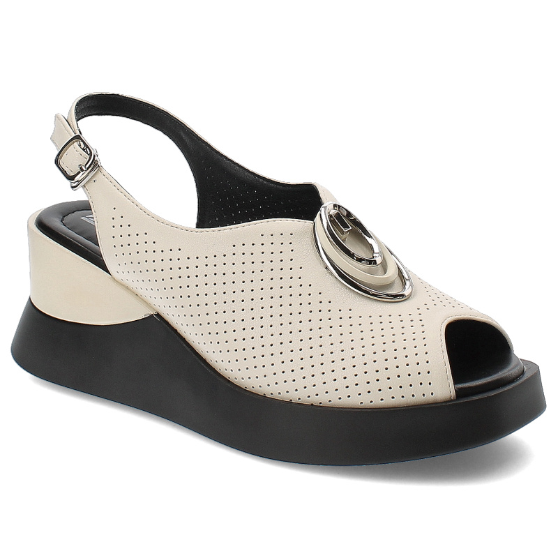 Beżowe Sandały Artiker Modne Obuwie Damskie