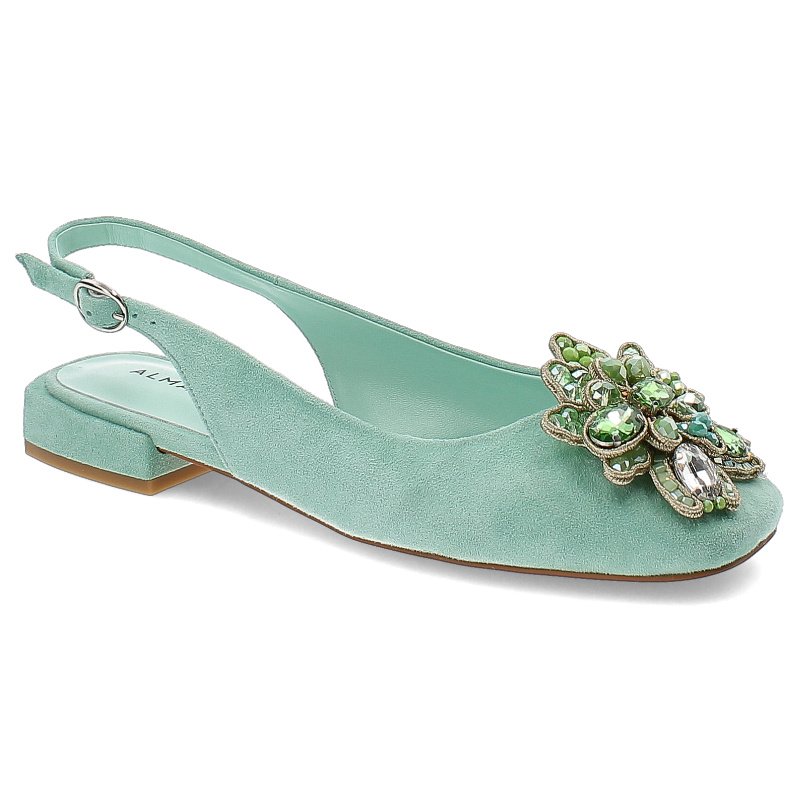 Zielone Sandały Alma En Pena Eleganckie Obuwie Damskie