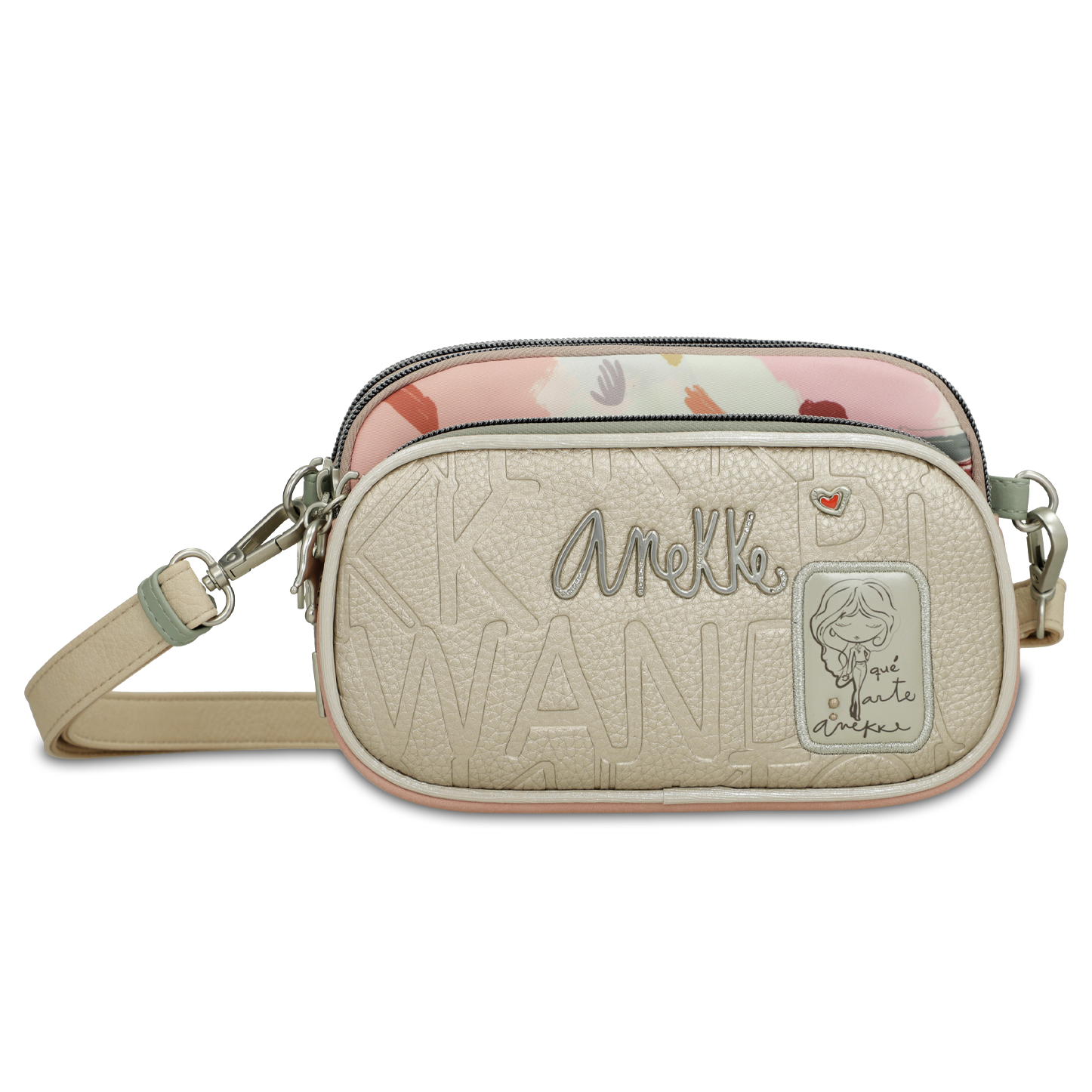 Srebrna Oryginalna Średnia Torebka Na Ramię Anekke Z Serii Alma