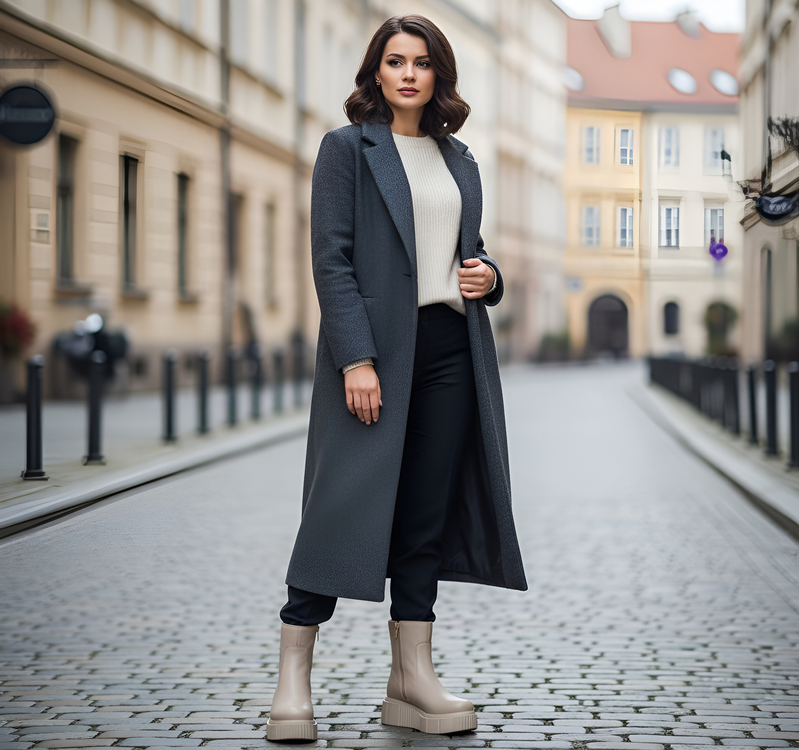 Beżowe Botki Armodo Stylowe Ocieplane Obuwie Damskie