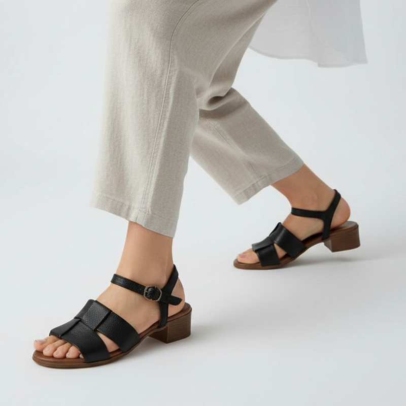 Czarne Sandały Armodo Eleganckie Obuwie Damskie