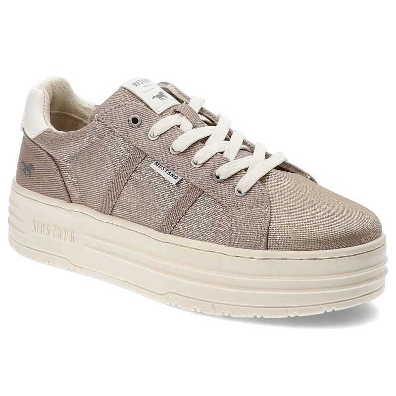 Złote Sneakersy Mustang Sportowe Obuwie Damskie