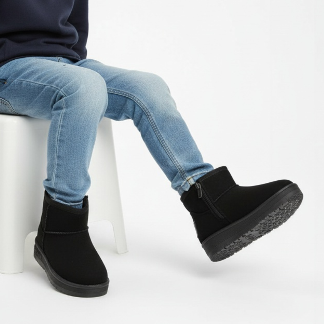 Czarne Śniegowce Big Star Ocieplane Buty Dziecięce