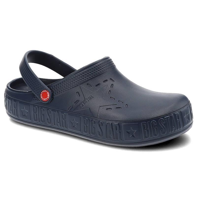 Klapki damskie Big Star, cholewka z tworzywa wsuwana konstrukcja profilowana wkładka gruba podeszwa, niebieski, II175002