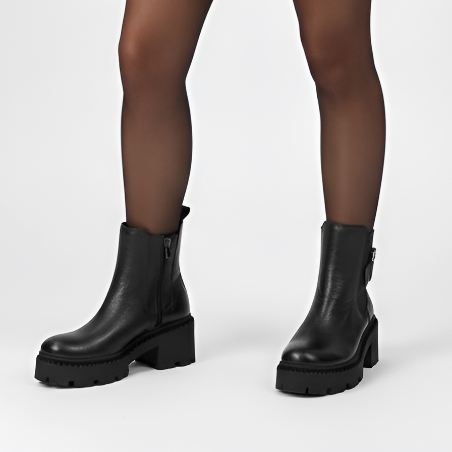 Czarne Botki Armodo Stylowe Obuwie Damskie