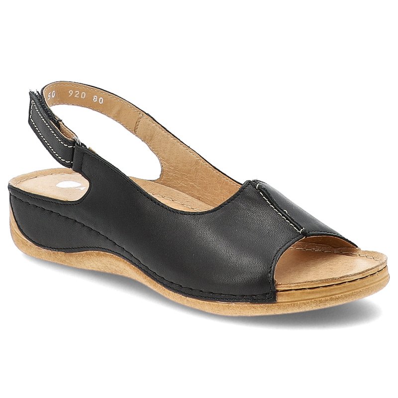 Czarne Sandały Armodo Płaskie Obuwie Damskie