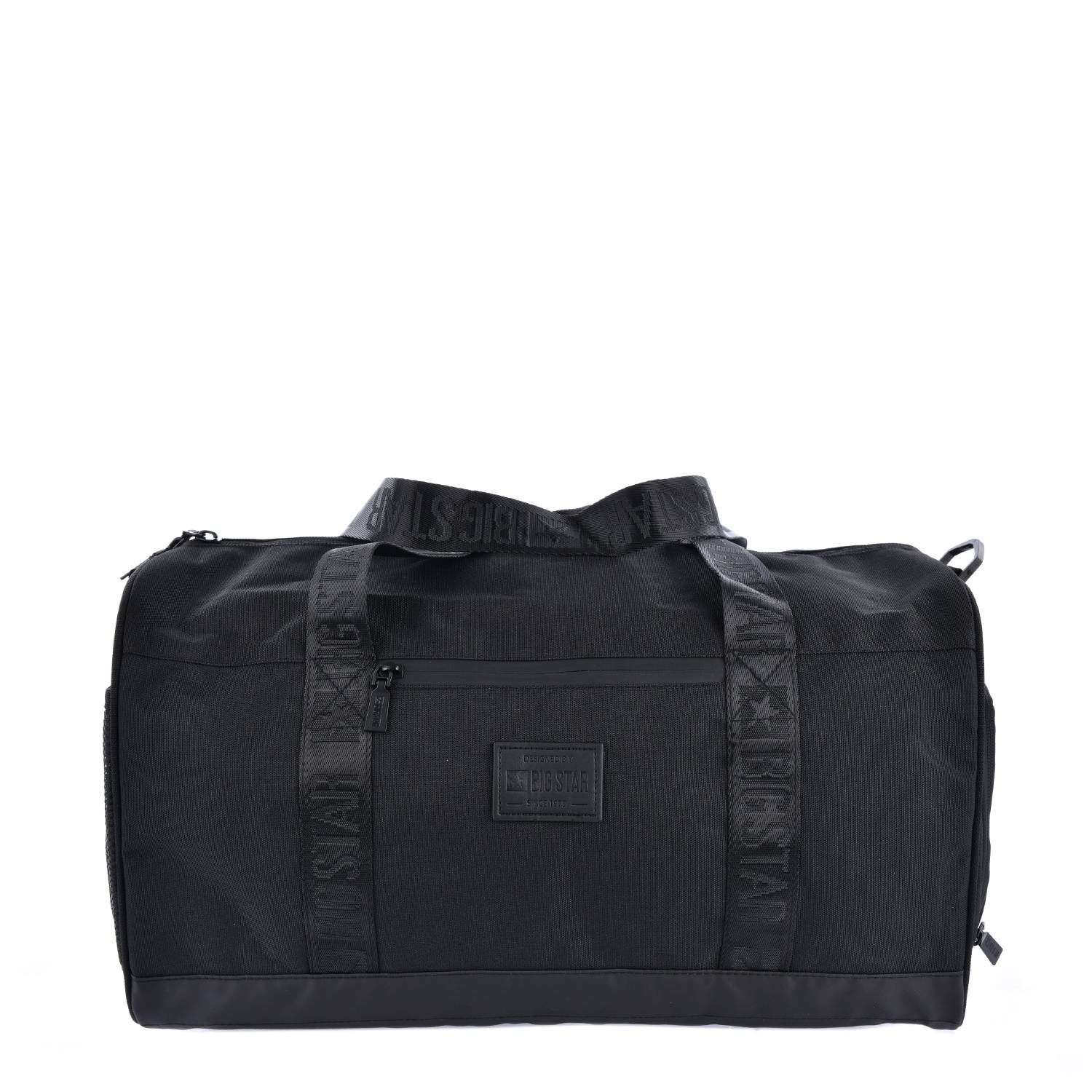 Torba damska Big Star, materiał tekstylny w czarnym kolorze z pojemną komorą główną kieszenią zapinaną na zamek oraz wzmocnionymi uchwytami i paskiem