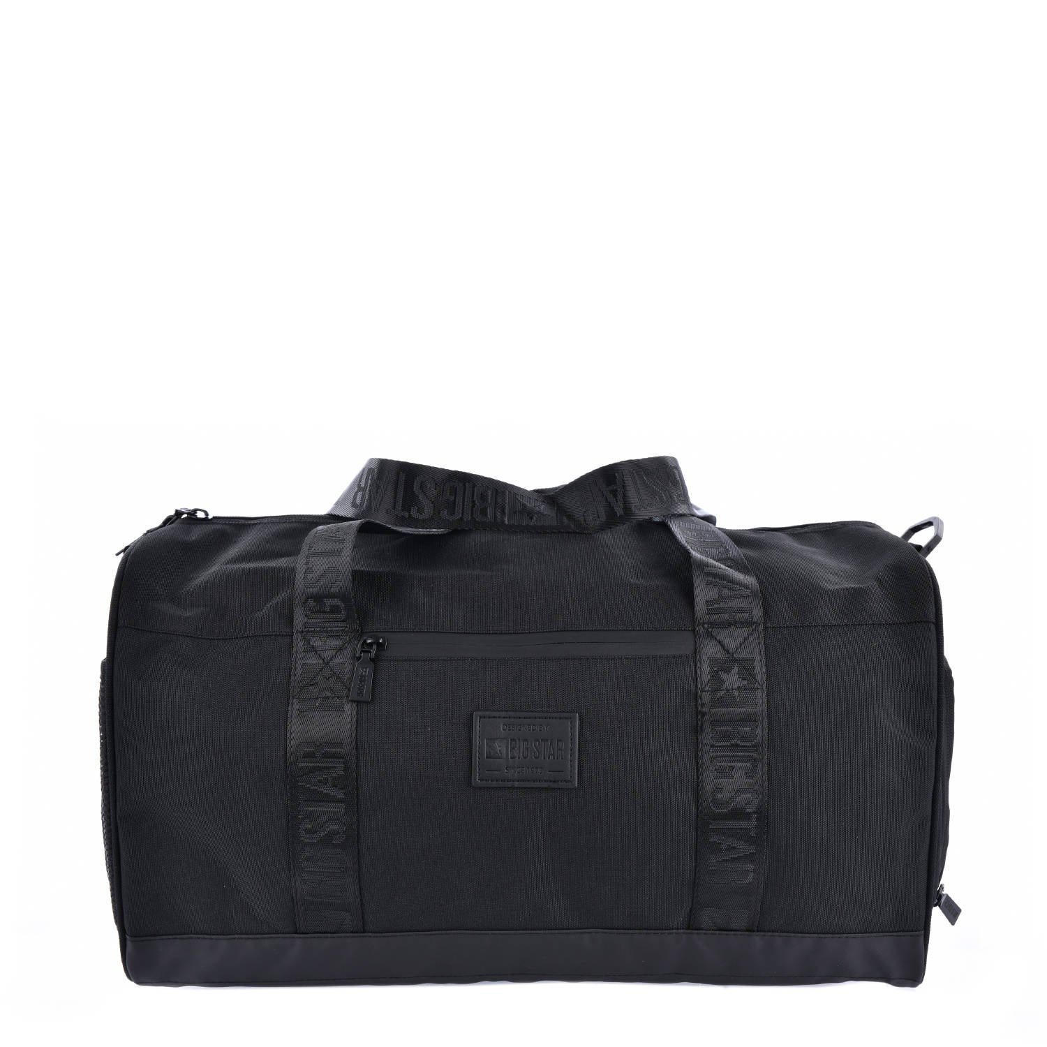 Torba damska Big Star, materiał tekstylny w czarnym kolorze z pojemną komorą główną kieszenią zapinaną na zamek oraz wzmocnionymi uchwytami i paskiem