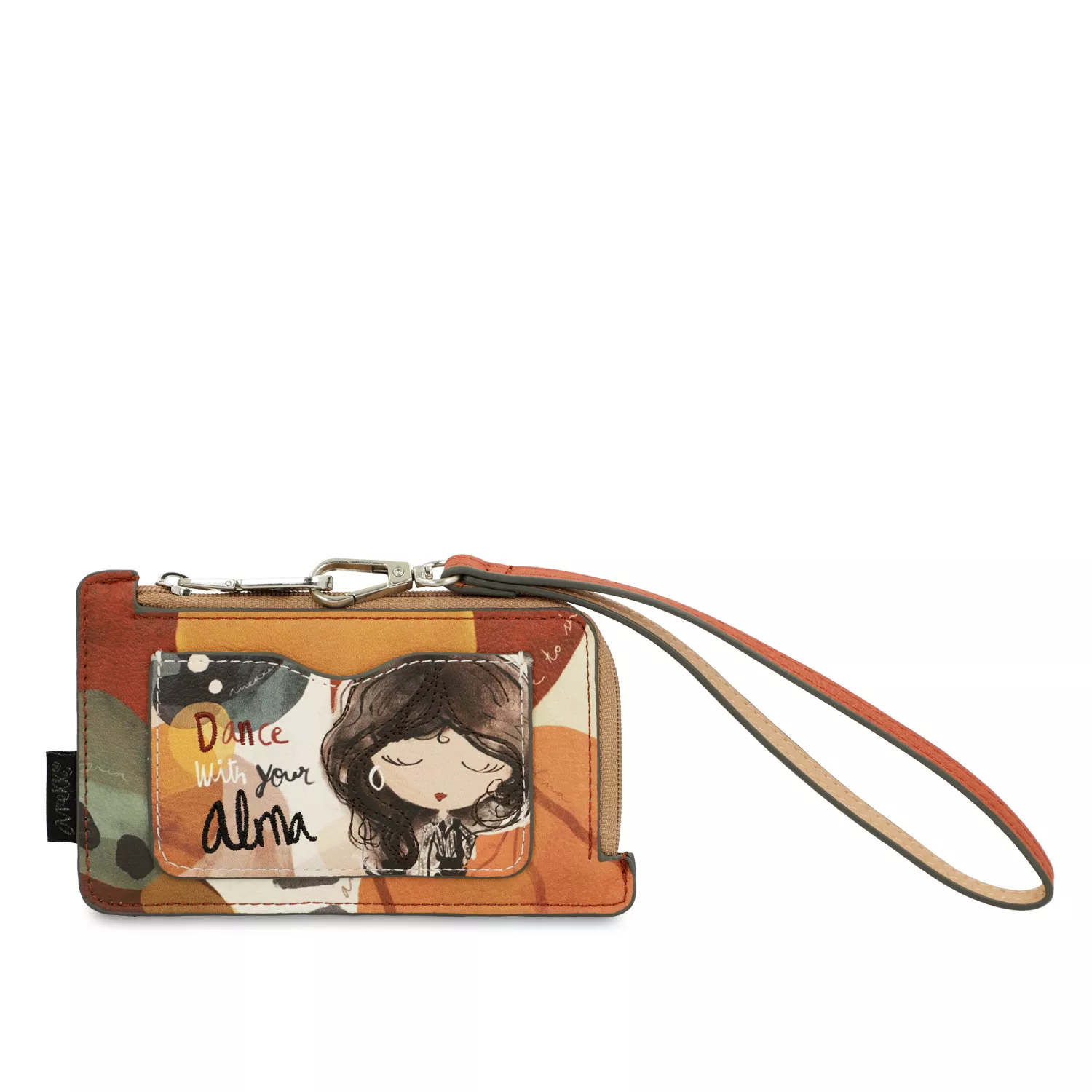 Pomarańczowy Mały Portfel Damski Anekke Z Laleczką