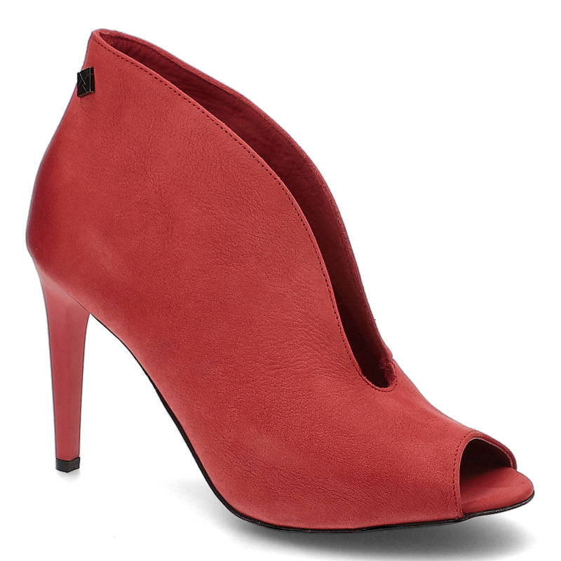 Botki damskie Carinii, eleganckie i na obcasie, czarne, B3465-H55-000-000-B16