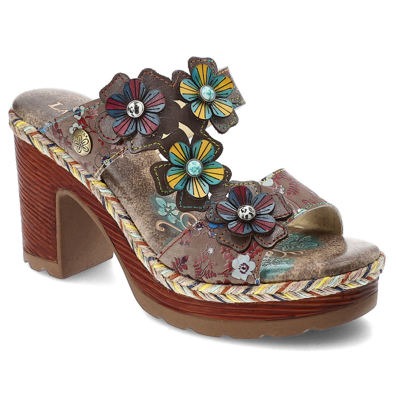 Szare Klapki Laura Vita Modne Obuwie Damskie