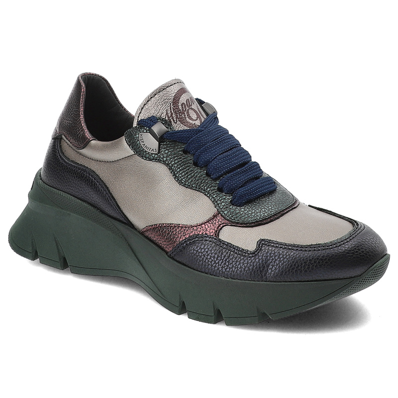 Szare Sneakersy Hispanitas Półbuty Sportowe Premium