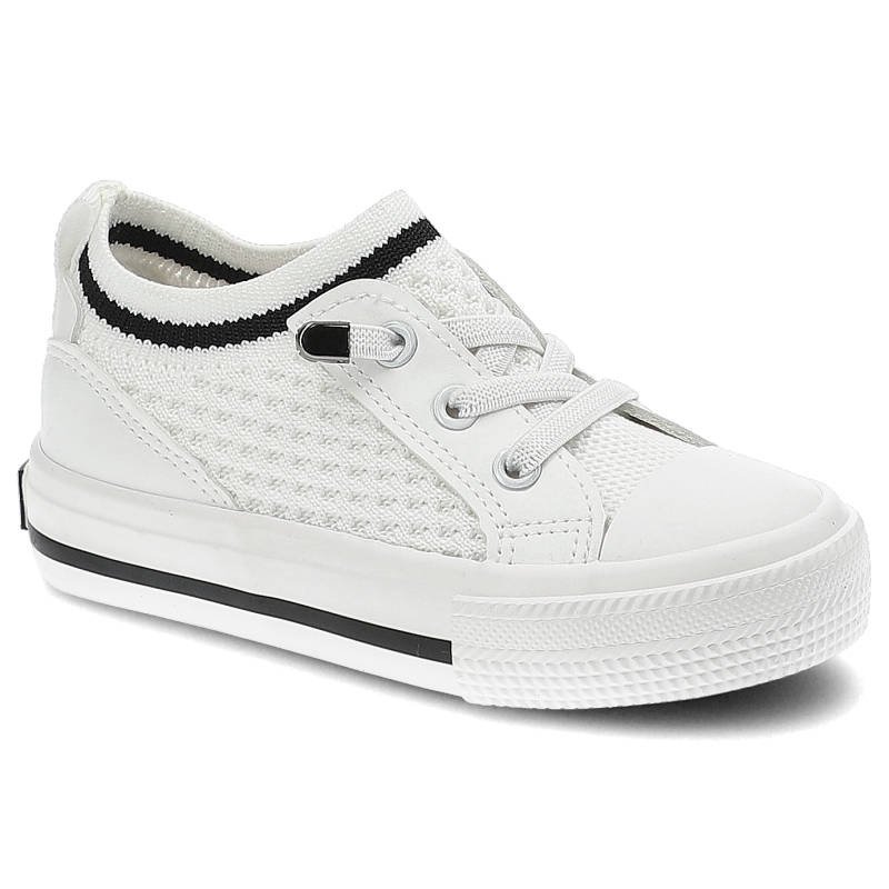 Trampki damskie Big Star, materiał tekstylny i syntetyczny z przewiewną cholewką elastycznym wykończeniem, białe, JJ374391